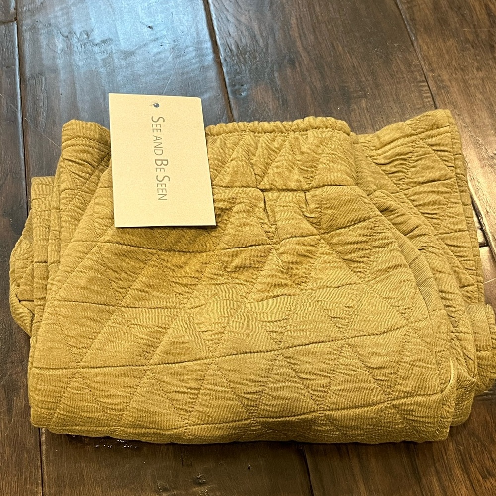 Quilted Wide Pant Olive